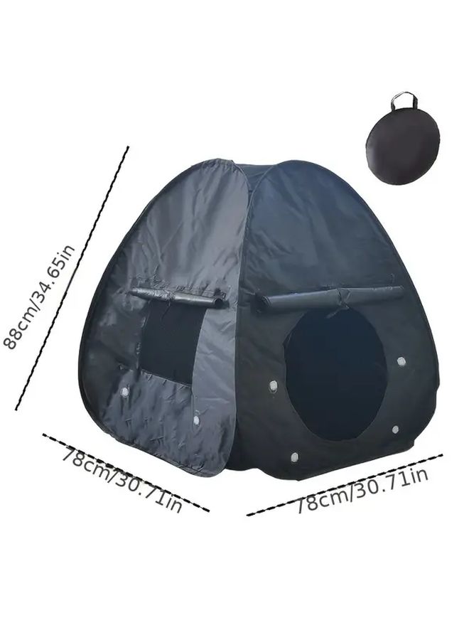 Four Sided Sensory Tent Black with Star String Lights for Kids Calm Corner Play Indoor Outdoor - Image 2