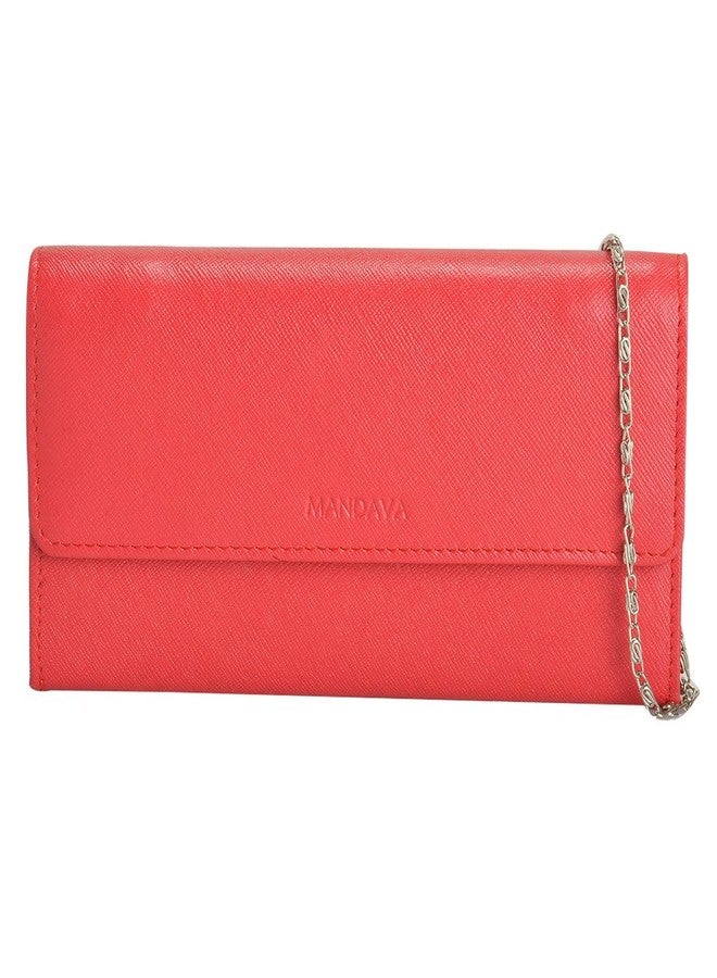 MANDAVA genuine safiano leather red ladies bag - Image 1