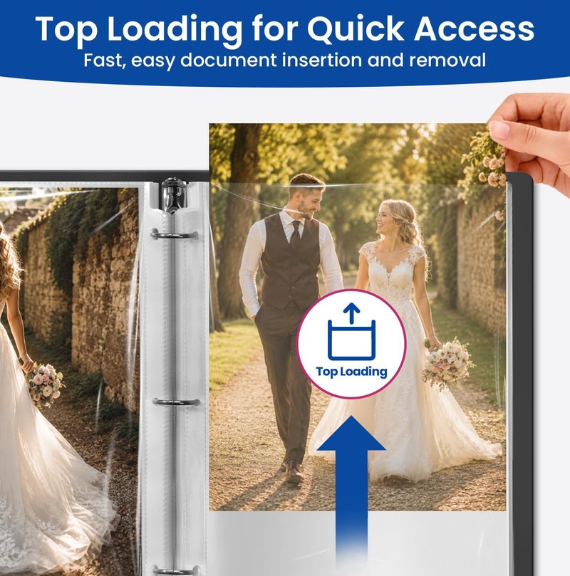 Taja Sheet Protectors for 3 Ring Binder, Clear Page Protectors Top Loading, Plastic Sleeves for Paper Letter Size 8.5" x 11", Perfect for Office, Home & School Document Storage, 800 Pack - Image 5
