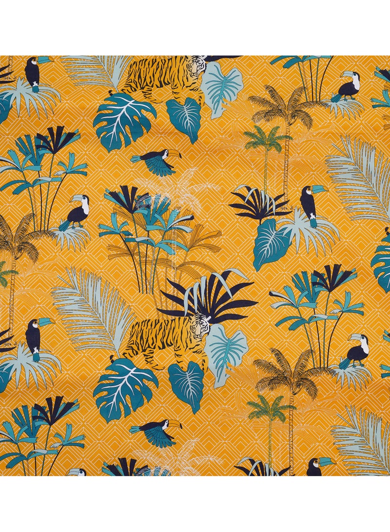 Home-Tex Design Hometex Design 100% Cotton King Size Reversible Printed Duvet Cover Set ORPARADIS 1 Duvet Cover 240x200 cm + 2 Pillow Covers 50x80 cm - Image 4