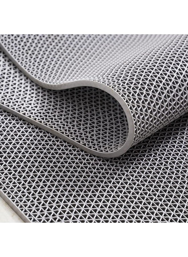 TIB Anti Skid & Multipurpose PVC Rubber Mat for Floor, Swimming Pool Mat, Shower Mat, Carpet, Rainmat, Bathroom Mat, Waterproof Entrance Doormat, Grey, 2X7 Feet - Image 1