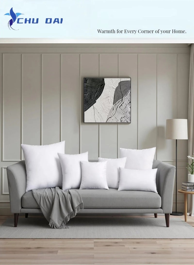 CHU DAI 1-Piece Cushion Filler 45x45 cm – 350 Grams Filling – Soft & Fluffy Insert with Non-Woven Outer Fabric – Ideal for Sofa, Chair & Decorative Use Microfiber White 45x45cm - Image 2