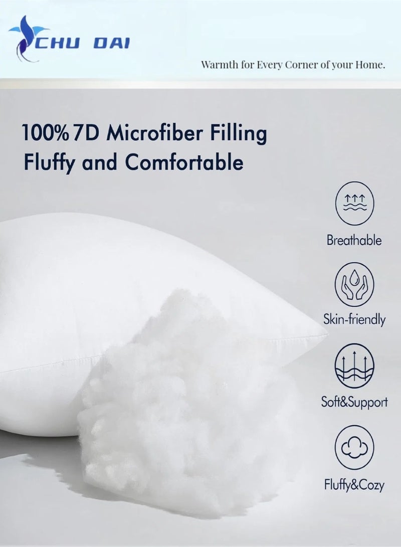 CHU DAI 1-Piece Cushion Filler 45x45 cm – 350 Grams Filling – Soft & Fluffy Insert with Non-Woven Outer Fabric – Ideal for Sofa, Chair & Decorative Use Microfiber White 45x45cm - Image 3