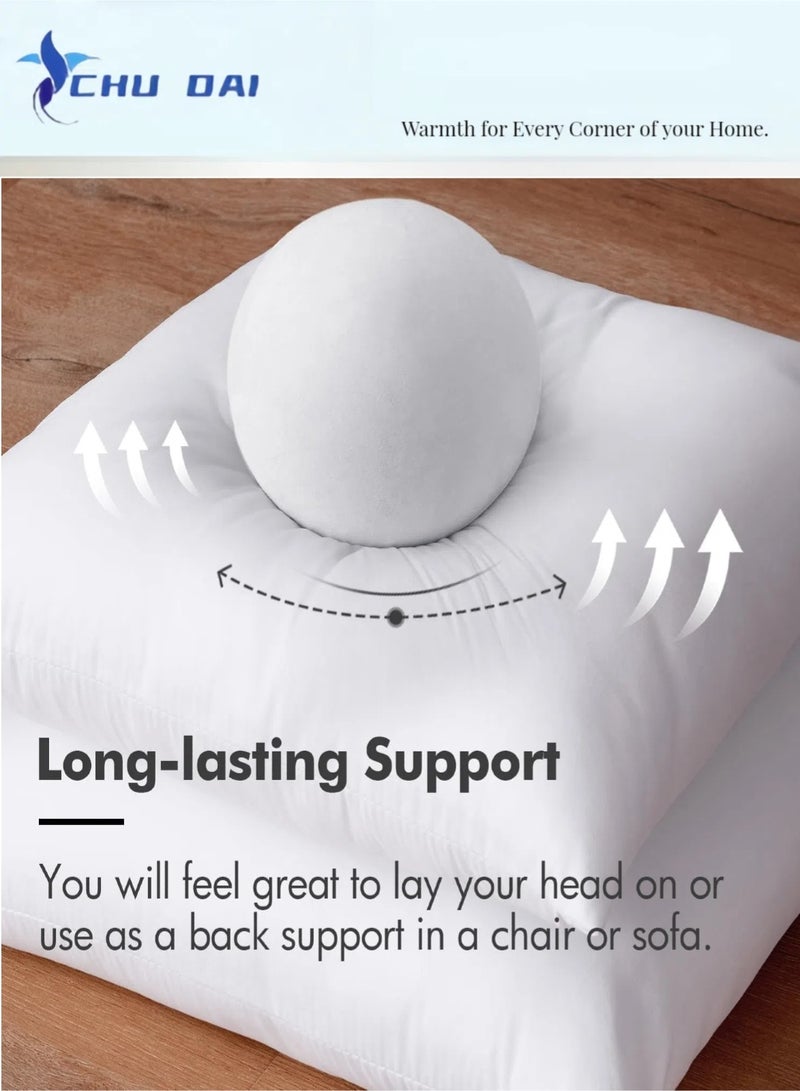 CHU DAI 1-Piece Cushion Filler 45x45 cm – 350 Grams Filling – Soft & Fluffy Insert with Non-Woven Outer Fabric – Ideal for Sofa, Chair & Decorative Use Microfiber White 45x45cm - Image 4