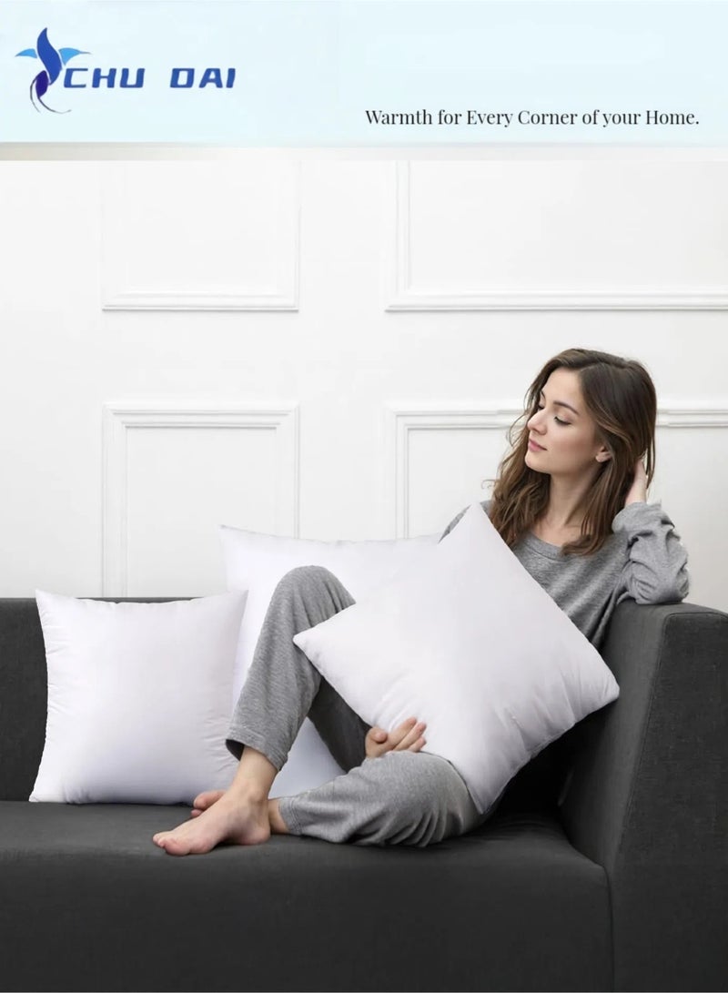 CHU DAI 1-Piece Cushion Filler 45x45 cm – 350 Grams Filling – Soft & Fluffy Insert with Non-Woven Outer Fabric – Ideal for Sofa, Chair & Decorative Use Microfiber White 45x45cm - Image 5