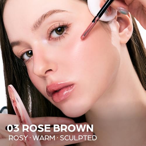 House of Hur Liquid Blusher Korean Makeup Hydrating Liquid Blush WaterBased Blendable Buildable Hyaluronic Acid Panthenol Dewy Finish 11 Shades 03 Rose Brown 20 ml068 fl oz - Image 3