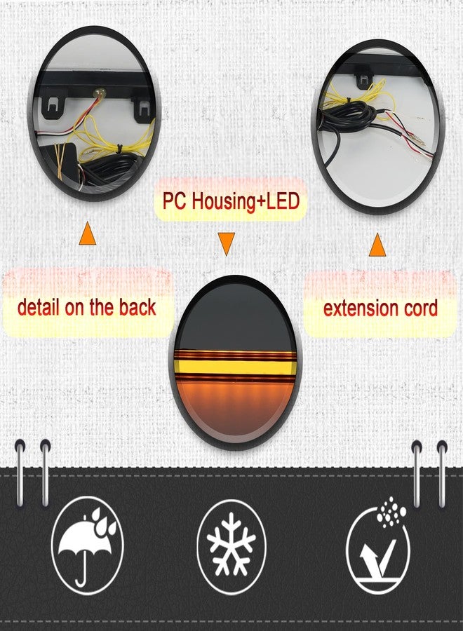 BINQIGOO 2PCS Grille Lights LED Bar Front Sequential Switchback LED Daytime Running Lights Compatible with Toyota Rav4 2019 2020 2021 Sequential Amber Turn Signal Light (Clear) - Image 3