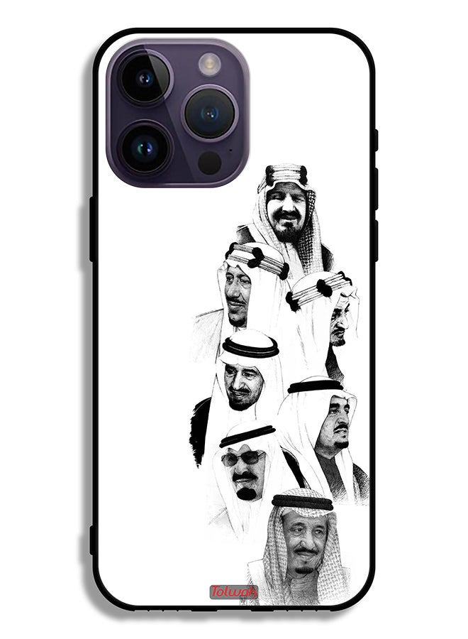 Tolwak Apple iPhone 14 Pro Max Protective Case Saudi Kings Art B_W - Image 2
