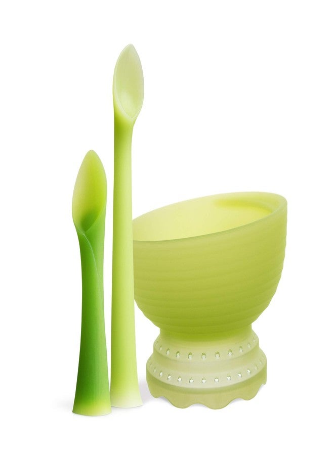 أولا بيبي مجموعة أولابابي الأولى للرضاعة + مريلة أولابابي القابلة للطي والحمل المصنوعة من السيليكون مع حقيبة سفر (أرجواني) - Image 2