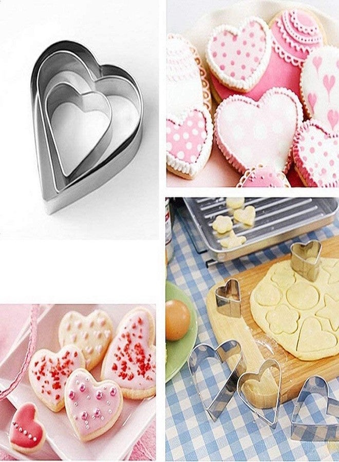 BRIGHTZONE Set of 12 Pcs Stainless Steel Cookie Biscuit Cutter Set, Geometric Shapes Cookie Cutters,Vegetable Fruit Cutter Shape for Kitchen, Baking, Halloween & Christmas - Image 4