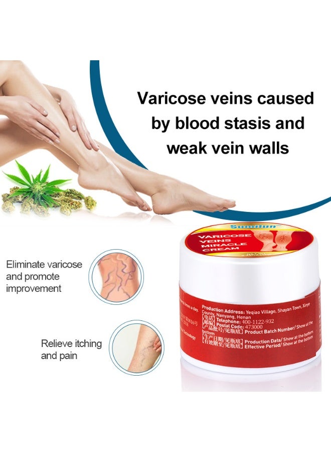 سوميفون 3 قطع الدوالي الأوردة معجزة كريم ، امتصاص التدليك ، تحسين مظهر الجلد - Image 3