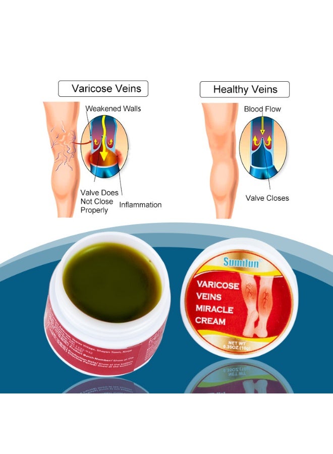 سوميفون 3 قطع الدوالي الأوردة معجزة كريم ، امتصاص التدليك ، تحسين مظهر الجلد - Image 4