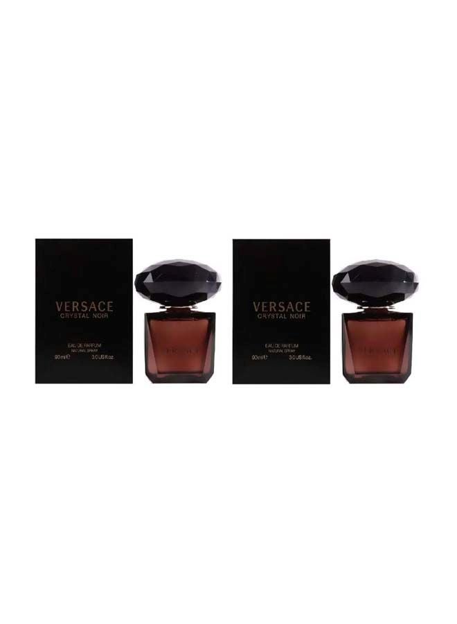 VERSACE Pack Of 2 Crystal Noir EDP 180ml - Image 1