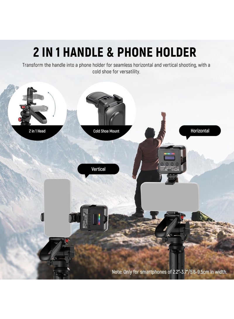 NEEWER Mini Flexible Tripod with Remote & Phone Holder, Portable Desk Tripod for iPhone, Camera & GoPro – TP36 black - Image 4