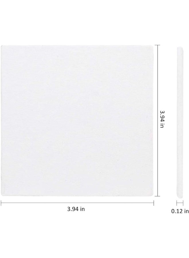 ARS 9 Pack Mini Canvas Panel, 10x10cm Stretched Canvas Boards, Square Small Art Board for Oil Paint Blank 3.94" - Image 5