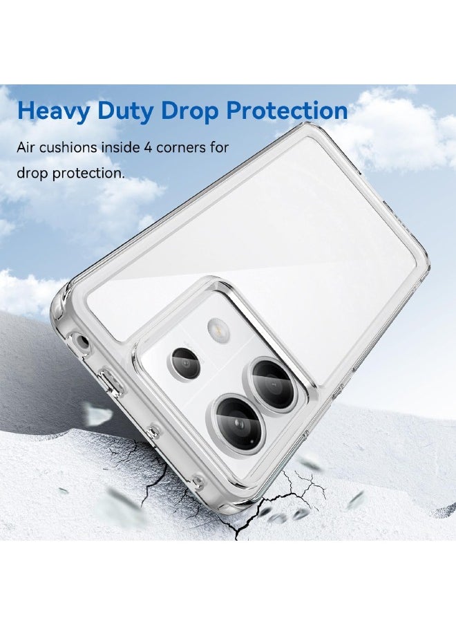 RUGGED SHIELD Redmi Note 13 Pro 5G / Xiaomi POCO X6 5G Case Cover (Not 4G), Clear Acrylic Hard Back Panel+Soft TPU Bumper, [Anti Drop][Anti Scratch][Anti Slip][Anti Fingerprint] Protective Phone Case, Clear  - Image 5