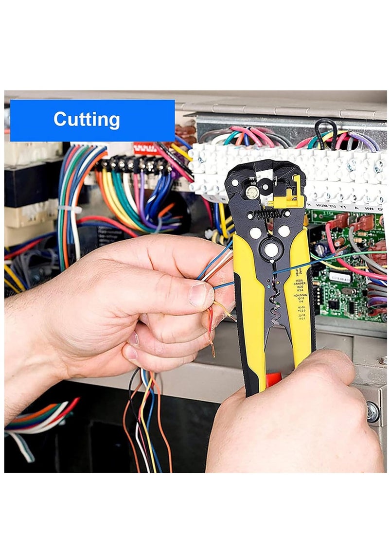 Wire Stripper Crimping Tool Kit Universal Cable Cutter Multifunctional Tab Terminal Crimping Stripping Plier Tools for Electrical Cable Cutting  - Image 5