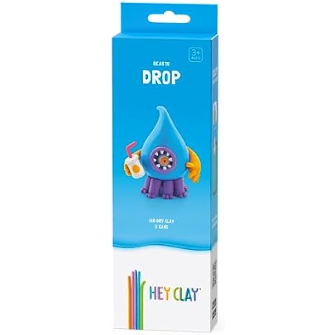- DIY DROP PLASTIC CREATIVE MODELLING AIR-DRY CLAY FOR KIDS 3 CANS