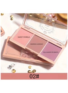 Maykawe 3-Color Blush Palette, Blushers For Cheeks, With A Matte And Pearl Natural Light Finish, Waterproof, Sweatproof, Brightening, Long-Lasting, And Non-Powder Flying Off Brighten Skin Natural Look  - Image 2