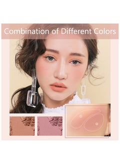 Maykawe 3-Color Blush Palette, Blushers For Cheeks, With A Matte And Pearl Natural Light Finish, Waterproof, Sweatproof, Brightening, Long-Lasting, And Non-Powder Flying Off Brighten Skin Natural Look  - Image 3