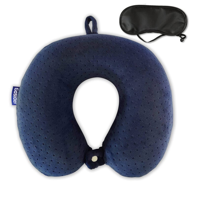 Gosider Memory Foam Travel Pillow Comfortable Travel Neck Pillow U Shape Support Neck and Head to Relieve Fatigue Portable Neck Pillow Suitable for Planes Trains SelfDriving Cars