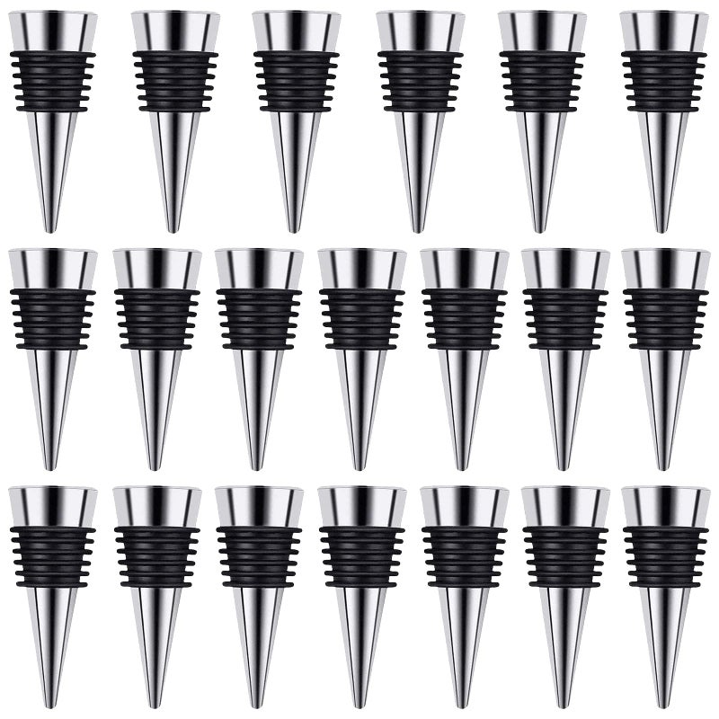 Tengfy Wine Stopper, Reusable Decorative Bottle Stoppers for Kitchen, Bar, Gifts, Holiday Party, Wedding (20 Pack) - Image 1
