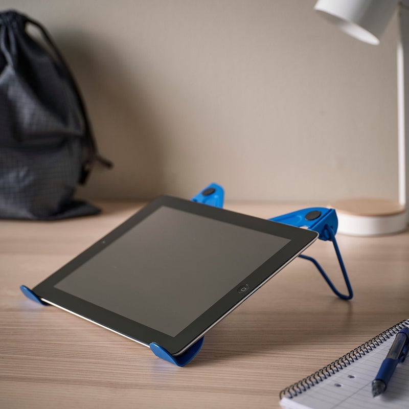 Baitique Foldable Laptop Stand, Lightweight Metal, up to 17 inch, Blue - Image 5