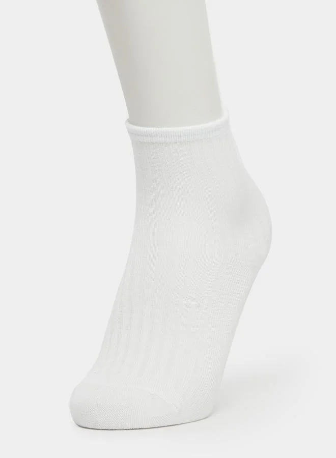 Styli Styli Set of 4 - Solid Crew Socks