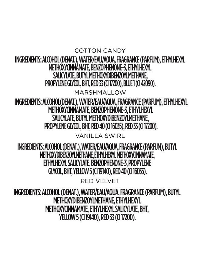 كالجون مجموعة هدايا Take Me Away المكونة من 4 قطع (رذاذ منعش للجسم 2.0 أونصة من حلوى القطن والمارشميلو والفانيليا والأحمر المخملي) للنساء من 2 أونصة سائلة - Image 2