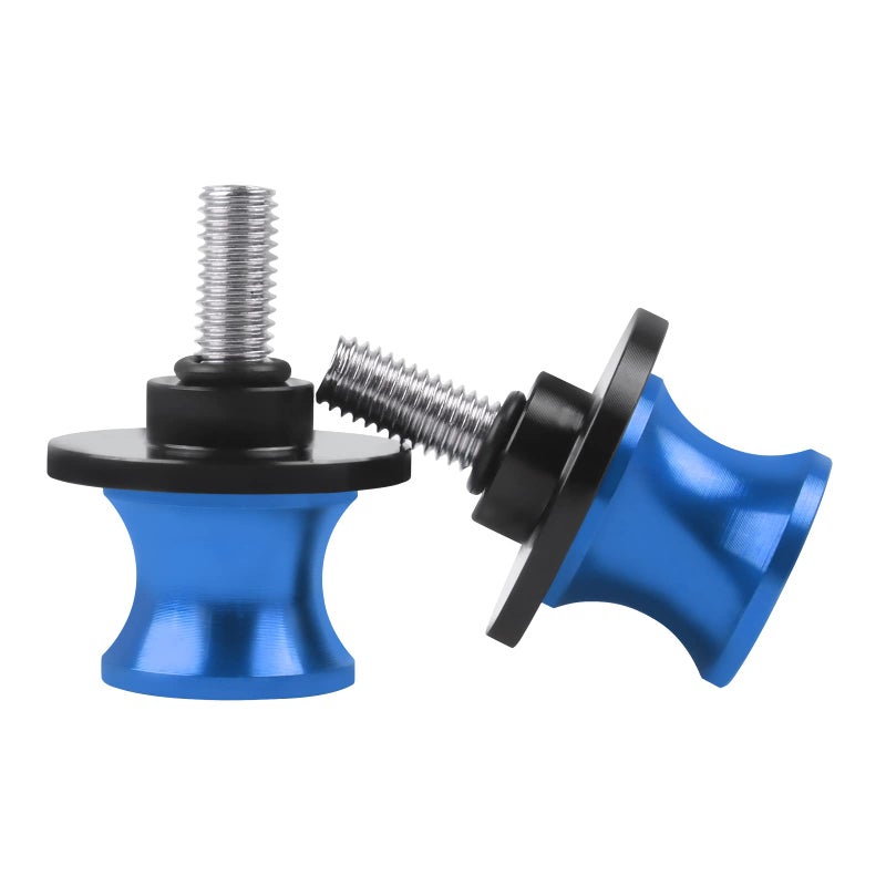 CHIFUN 2Pcs 6MM M6 X15 Motorcycle Swing Arm Spools Sliders CNC Aluminum Swingarm Spools Stand Screw Compatible with R1 R6 R3 MT07 MT09 FZ09 FZ10 MT03Blue - Image 4
