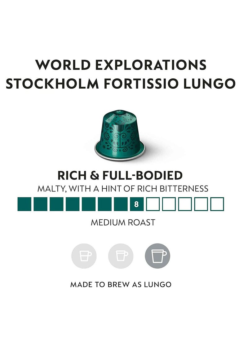 نسبرسو كبسولات نسبريسو ستوكهولم فورتيسيو لونجو الأصلية عبوة من 5 إجمالي 50 كبسولة - Image 4