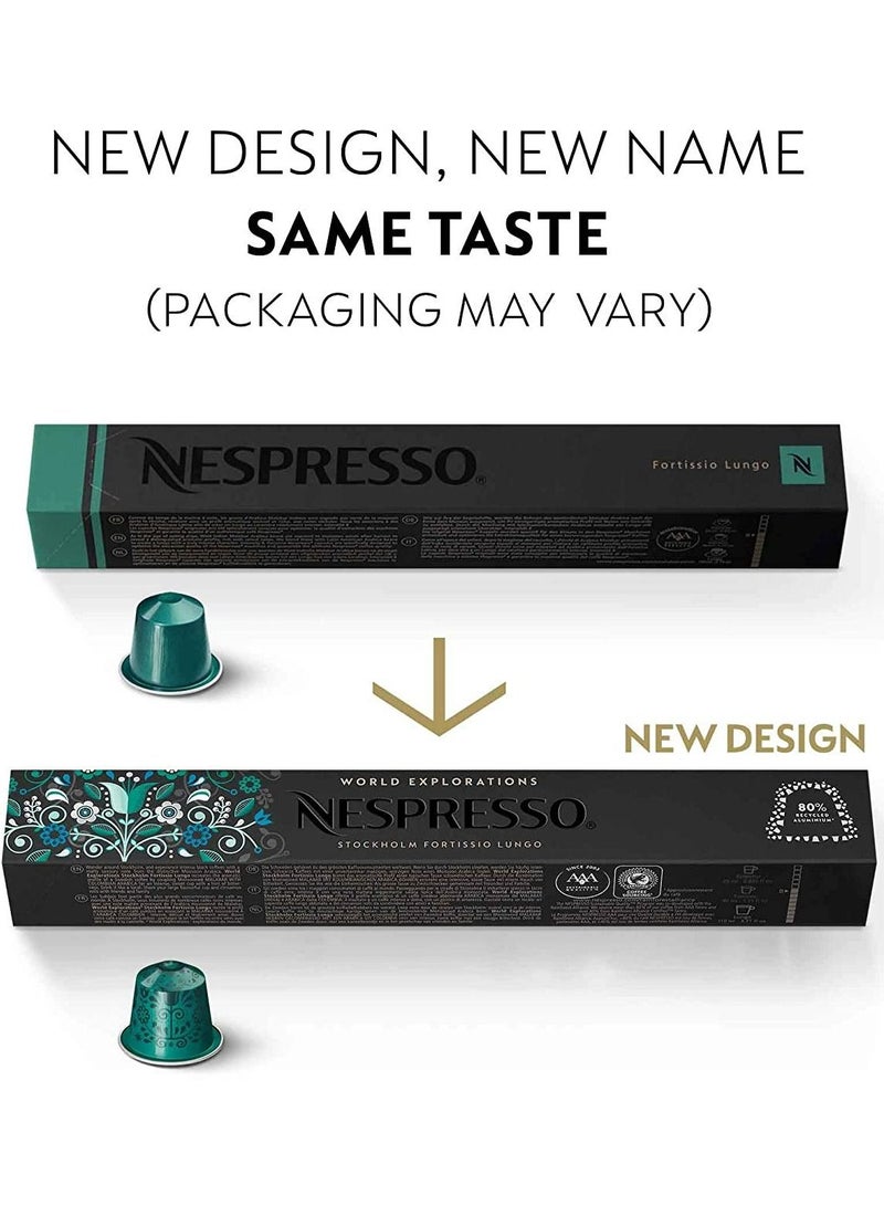 نسبرسو كبسولات نسبريسو ستوكهولم فورتيسيو لونجو الأصلية عبوة من 5 إجمالي 50 كبسولة - Image 2