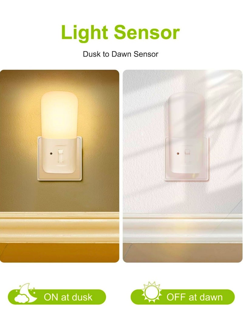 Chase Up Night Light, LED Night Light Plug in with Dusk to Dawn Sensor, Adjustable Brightness 0-80LM, 3000K Soft Night Light, Kids Night Lamp for Bedroom Bathroom Hallway Stairway, 2 Pack - Image 4