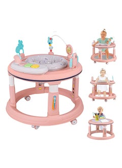 iMissiu Baby Walker with Music and Lights, 5 Adjustable Heights, Baby Walkers and Activity Center for Boys Girls Babies 6-12 Months, Features 360 Degree Swivel Seat, Detachable Toys and Bounce Foot pad  - Image 1