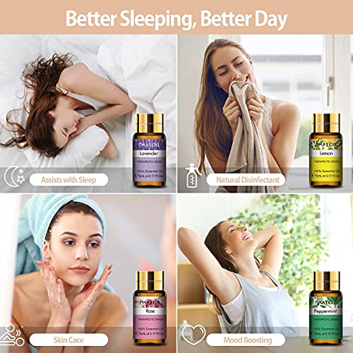 PHATOIL مجموعة هدايا زيوت PHATOIL الأساسية 15 × 5 مل، زيت أساسي نقي للعلاج بالروائح للعناية بالبشرة، العناية بالشعر، الحمام، مثالي للمرطب، الناشر، الاسترخاء - Image 3