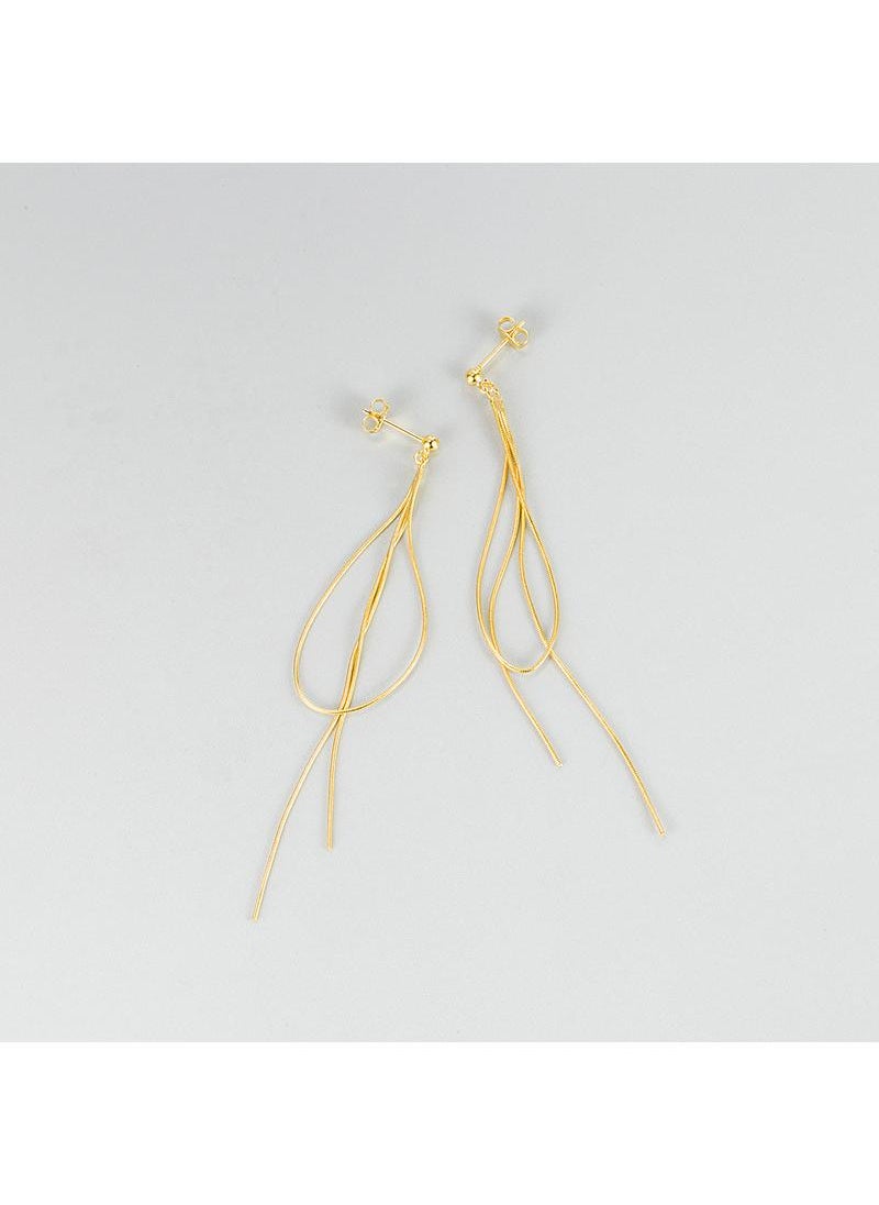 Y&D - Snake Bone Chain Tassel Earline For Women Gold - Image 1