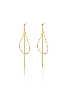Snake Bone Chain Tassel Earline For Women Gold