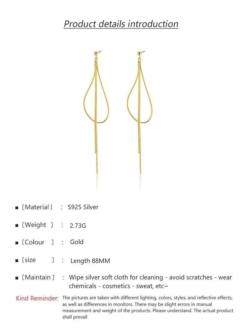 Y&D - Snake Bone Chain Tassel Earline For Women Gold - Image 1
