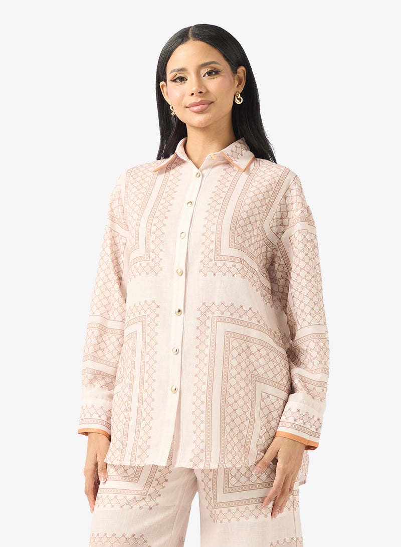 ELLA Monotone Print Top & pant Set - Image 3