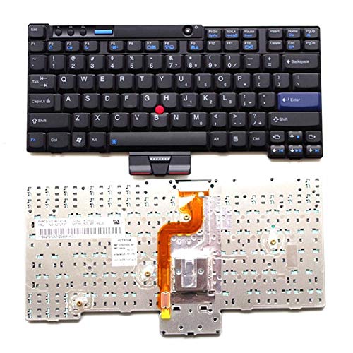 Fugen Laptop Internal Keyboard (US) for Lenovo IBM Thinkpad X200, X200S, X200SI, X200T, X201, X201I, X201S, X201T Part Number 42T3638, 42T3671, 42T3704, 42T3737, MP-89US Black - Image 1