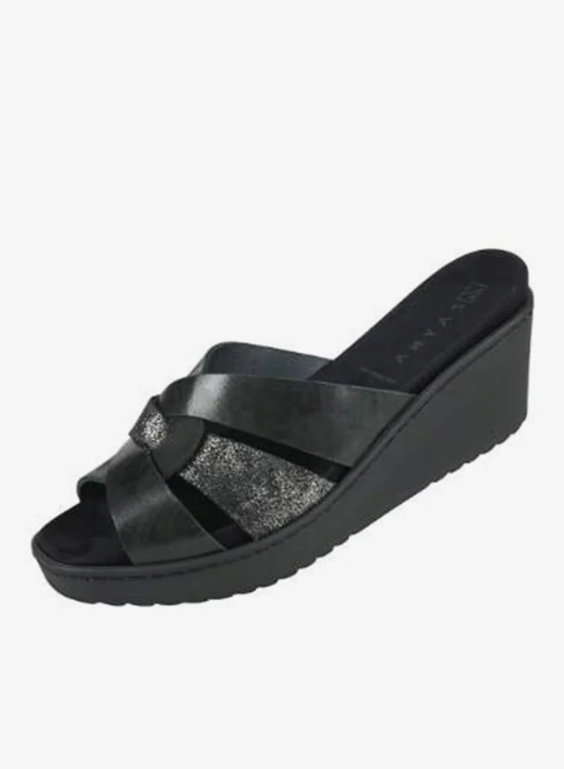 Zayna Anthrazit 221-386 Zayna Ladies Wedge Sandals Milan 21512T Anthrazit for Women | Best Price UAE