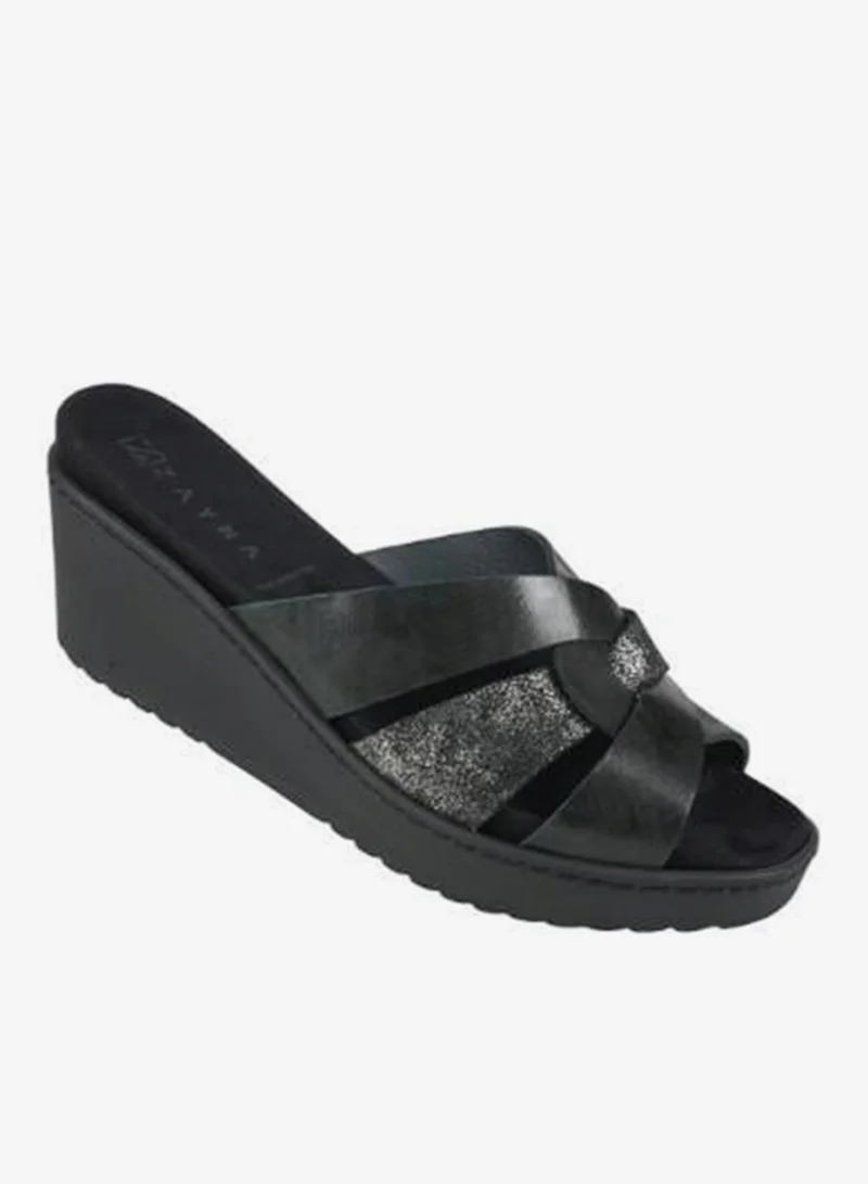 زينة 221-386 Zayna Ladies Wedge Sandals Milan 21512T Anthrazit