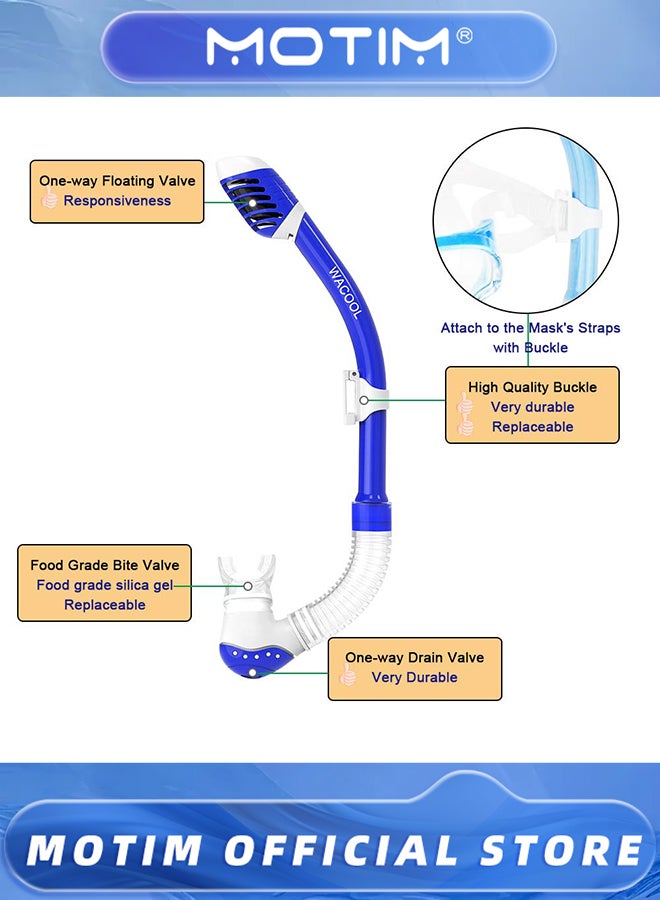 Motim Snorkel Mask Anti-Fog Scuba Snorkelling Packages Diving Mask Anti-Fog & Anti-UV Tempered Glass Wide View Snorkel Mask for Kids & Toddles & Adults - Image 5