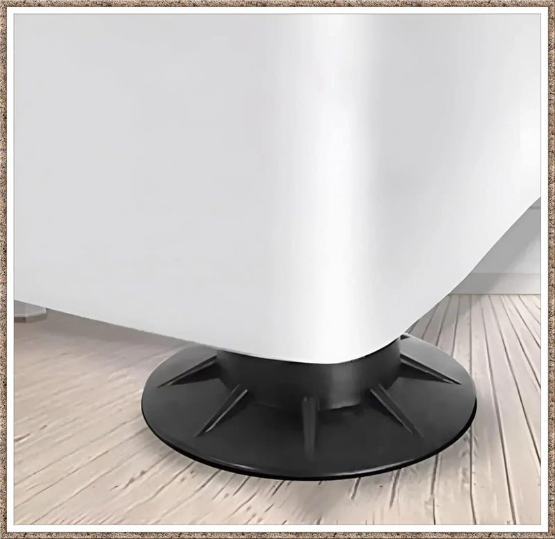Anti-Vibration Pad Washing Machine Suction Stand Multipurpose and Non Slip Rubber Base Compatible with Furniture Bed-Pack of 4  - Image 4