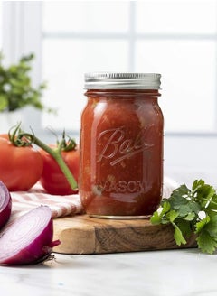 Y&D Jars with Lids and Bands Regular Mouth Jars Ideal for Jams Jellies Conserves Preserves Pizza Sauce(BALL16OZ 4PCS)  - Image 2