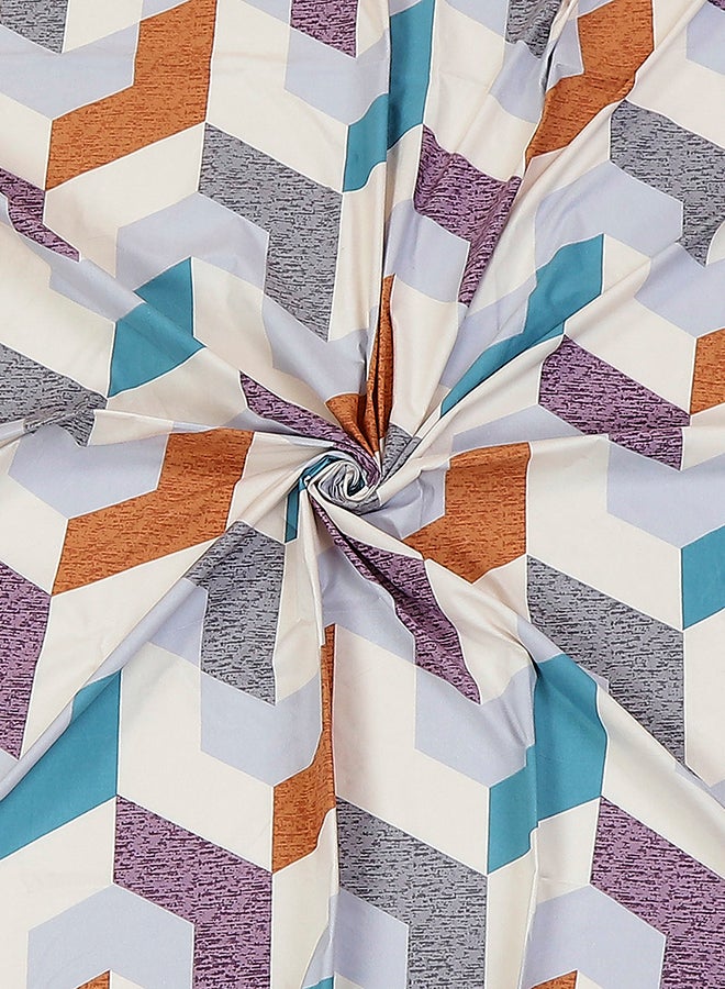 Status Contract مجموعة ربيع صيف - ملاءة سرير مزدوجة غنية بالقطن مع 2 غطاء وسادة لغرفة النوم، المنزل، الفندق - 120 جرام/متر مربع، أصفر-أزرق، 210 × 215 سم - Image 5