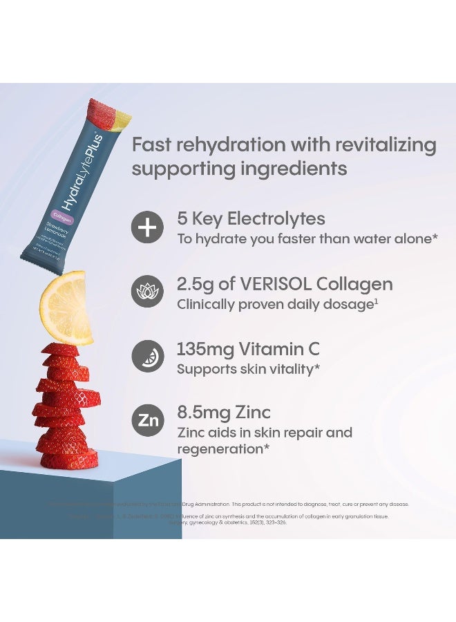 Hydralyte Verisol Collagen Packets with Electrolytes, Hydration Packets with Collagen for Women and Men, Electrolytes Powder with Collagen for Travel and Daily Hydration with Vitamin C (30 Count) - Image 4