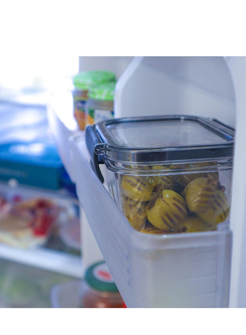 فينيكس طقم علبة حفظ طعام للثلاجة من الاكريليك 3 قطع مع قفل محكم الغلق وجوانب سيليكون شفافة - × 400 مل - Image 4