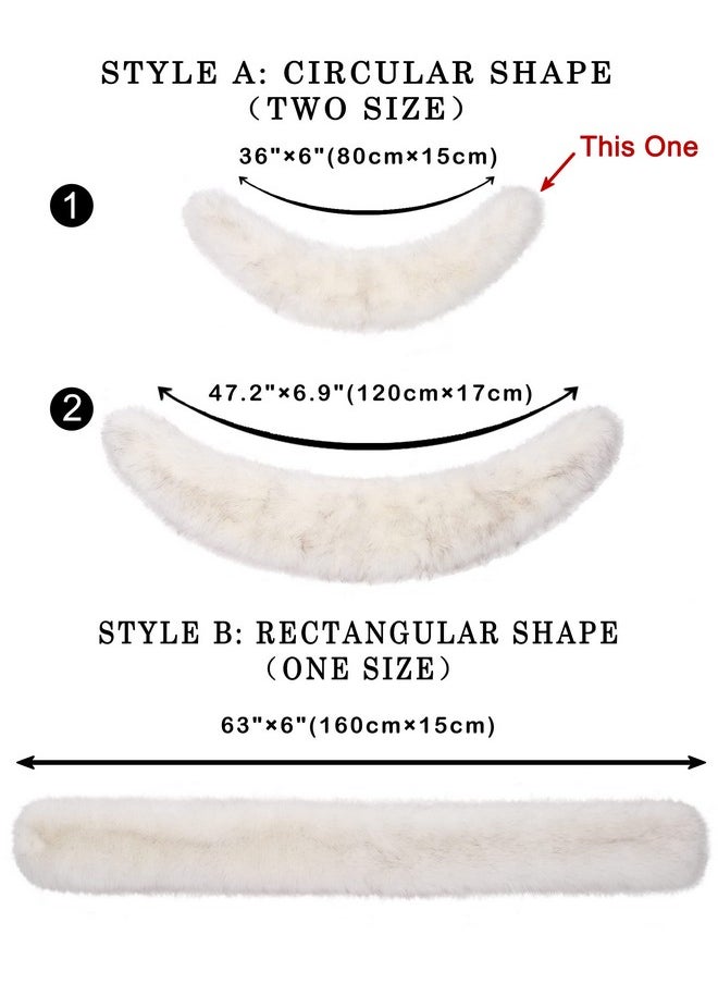LA CARRIE - Women'S Faux Fur Collar Scarf Wrap Shawl Cold Winter Warmer(White) - Image 1
