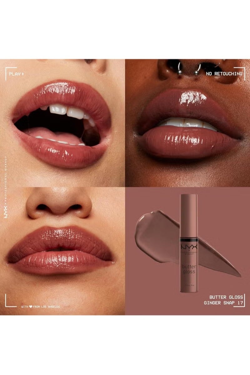 NYX PROFESSIONAL MAKEUP Butter Lip Gloss - Ginger Snap (Chocolate Brown) - Image 3